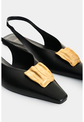 Baleta En Cuero Para Mujer Terral Baleta En Cuero Para Mujer Terral Negro 40 VÉLEZ