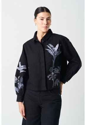 Chaqueta Dune Para Mujer Detalle Bordado Chaqueta Dune Para Mujer Detalle Bordado Negro XS VÉLEZ