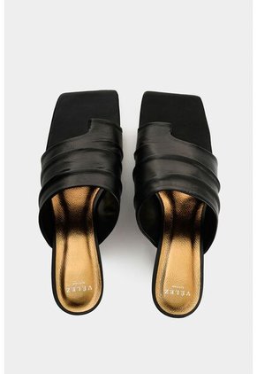 Sandalia Tacón En Cuero Para Mujer Xinca Sandalia Tacón En Cuero Para Mujer Xinca Negro 34 VÉLEZ
