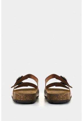 Sandalia Plana Elia De Cuero Para Hombre Doble Hebilla Sandalia Plana Elia De Cuero Para Hombre Doble Hebilla Miel 41 VÉLEZ