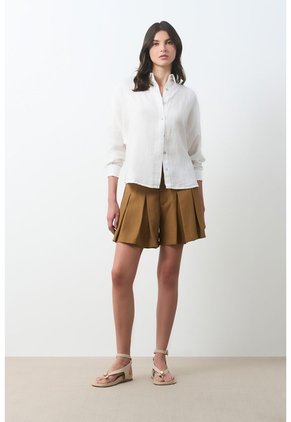 Camisa Peonia Para Mujer Manga Murciélago Camisa Peonia Para Mujer Manga Murciélago Perla XS VÉLEZ