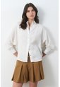 Camisa Peonia Para Mujer Manga Murciélago Camisa Peonia Para Mujer Manga Murciélago Perla XS VÉLEZ de Vélez