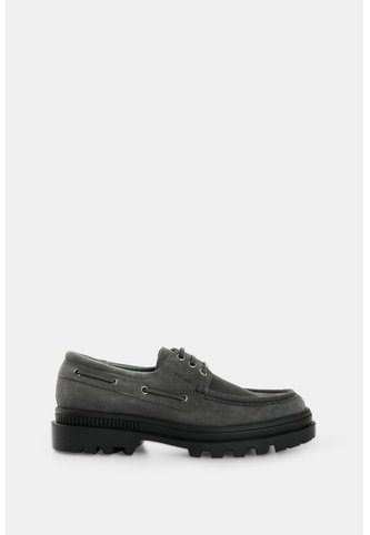 Zapatos De Cordón En Cuero Gamuzado Para Hombre Sole Zapatos De Cordón En Cuero Gamuzado Para Hombre Sole Gris 41 VÉLEZ Vélez