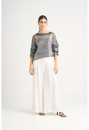 Sweater Star En Tejido Rectilíneo Para Mujer Efecto Metalizado Sweater Star En Tejido Rectilíneo Para Mujer Efecto Metalizado Negro L VÉLEZ