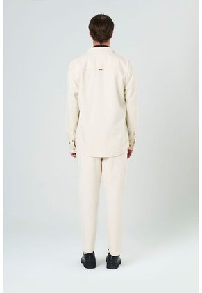 Sobrecamisa Manga Larga Elon Para Hombre Semi Fitted Sobrecamisa Manga Larga Elon Para Hombre Semi Fitted Crema L VÉLEZ