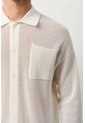 Camisa Manga Larga Tejida De Hombre Ica Camisa Manga Larga Tejida De Hombre Ica Crema XXL VÉLEZ de Vélez
