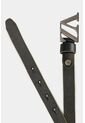 Cinturón Unifaz Monograma De Cuero Para Mujer Chapa VZ Cinturón Unifaz Monograma De Cuero Para Mujer Chapa VZ Negro L VÉLEZ de Vélez