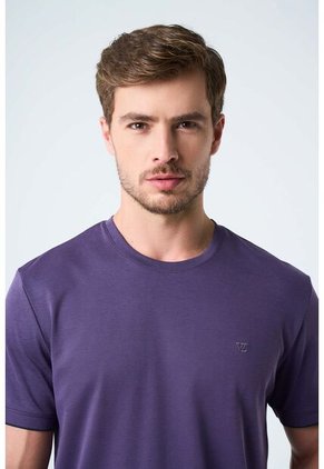 Camiseta Micropima Arizona Para Hombre Semi Ajustada Camiseta Micropima Arizona Para Hombre Semi Ajustada Morado S VÉLEZ