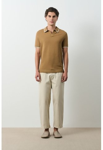 Polo Tejida Ruka Para Hombre Polo Tejida Ruka Para Hombre Canela S VÉLEZ Vélez