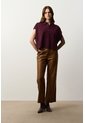 Polo Bora Tejida Para Mujer Silueta Boxy Polo Bora Tejida Para Mujer Silueta Boxy Vinotinto S VÉLEZ de Vélez