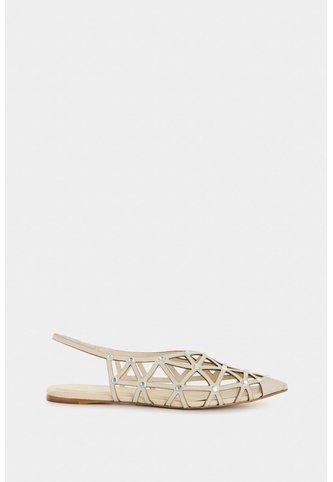Baleta Hybris De Cuero Para Mujer Cortes Baleta Hybris De Cuero Para Mujer Cortes Beige 34 VÉLEZ Vélez