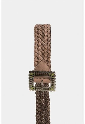 Fajón Unifaz Zermatt De Cuero Liso Para Mujer Tira Trenzada Fajón Unifaz Zermatt De Cuero Liso Para Mujer Tira Trenzada Arena L VÉLEZ