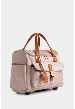 Maleta De Viaje Bloom 2 En Jacquard Para Mujer Sistema Trolley Maleta De Viaje Bloom 2 En Jacquard Para Mujer Sistema Trolley Beige VÉLEZ