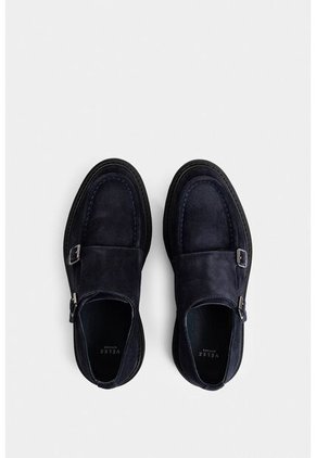 Mocasines Loira 2 De Cuero Gamuzado Para Hombre Silueta Monkstrap Mocasines Loira 2 De Cuero Gamuzado Para Hombre Silueta Monkstrap Azul Oscuro 40 VÉLEZ