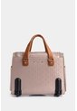 Maleta De Viaje Bloom 2 En Jacquard Para Mujer Sistema Trolley Maleta De Viaje Bloom 2 En Jacquard Para Mujer Sistema Trolley Beige VÉLEZ de Vélez