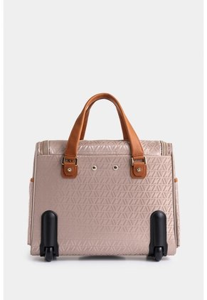 Maleta De Viaje Bloom 2 En Jacquard Para Mujer Sistema Trolley Maleta De Viaje Bloom 2 En Jacquard Para Mujer Sistema Trolley Beige VÉLEZ
