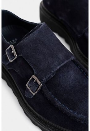 Mocasines Loira 2 De Cuero Gamuzado Para Hombre Silueta Monkstrap Mocasines Loira 2 De Cuero Gamuzado Para Hombre Silueta Monkstrap Azul Oscuro 40 VÉLEZ