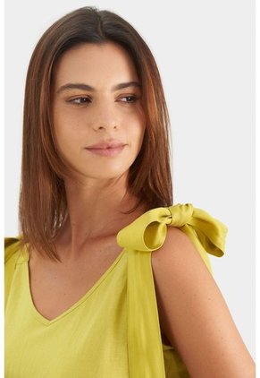 Camiseta Manga Sisa Tomillo Para Mujer Amarres Camiseta Manga Sisa Tomillo Para Mujer Amarres Verde Limon XS Vélez