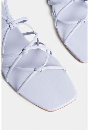 Sandalia Plana Mentha De Cuero Para Mujer Capellada Anudada Sandalia Plana Mentha De Cuero Para Mujer Capellada Anudada Lila 40 VÉLEZ