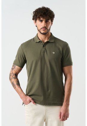 Polo Manga Corta Essential Para Hombre Textura Polo Manga Corta Essential Para Hombre Textura Verde Oliva M VÉLEZ