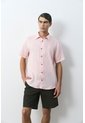 Camisa En Lino Manga Corta Siena Para Hombre Camisa En Lino Manga Corta Siena Para Hombre Rosado XL VÉLEZ de Vélez