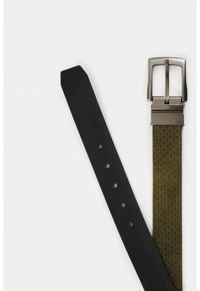 Cinturón Doble Faz De Cuero Para Hombre Gael Cinturón Doble Faz De Cuero Para Hombre Gael Verde 40 VÉLEZ