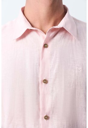 Camisa En Lino Manga Corta Siena Para Hombre Camisa En Lino Manga Corta Siena Para Hombre Rosado XL VÉLEZ