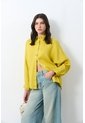 Camisa Peonia Para Mujer Manga Murciélago Camisa Peonia Para Mujer Manga Murciélago Amarillo Limon L VÉLEZ de Vélez
