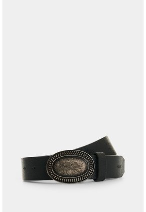 Cinturón Unifaz En Cuero Craquelado Para Hombre Tecax Cinturón Unifaz En Cuero Craquelado Para Hombre Tecax Negro 40 VÉLEZ