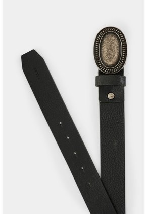 Cinturón Unifaz En Cuero Craquelado Para Hombre Tecax Cinturón Unifaz En Cuero Craquelado Para Hombre Tecax Negro 40 VÉLEZ