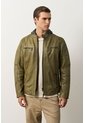Chaqueta Belmont De Cuero Para Hombre Capucha Y Pechera Chaqueta Belmont De Cuero Para Hombre Capucha Y Pechera Verde Oliva XXXL VÉLEZ de Vélez