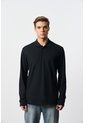 Polo Manga Larga En Algodón Para Hombre Nápoles Polo Manga Larga En Algodón Para Hombre Nápoles Negro M VÉLEZ de Vélez