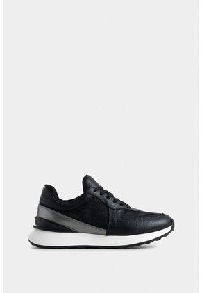 Tenis Jacinto De Cuero Y Lona Para Mujer Monogram Tenis Jacinto De Cuero Y Lona Para Mujer Monogram Negro 34 VÉLEZ