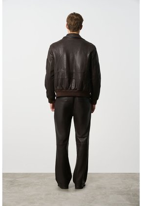 Chaqueta Aviador De Cuero Para Hombre Nila Chaqueta Aviador De Cuero Para Hombre Nila Cafe L VÉLEZ