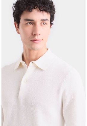 Polo Manga Larga Lugano Para Hombre Semi Fitted Polo Manga Larga Lugano Para Hombre Semi Fitted Blanco XL Vélez