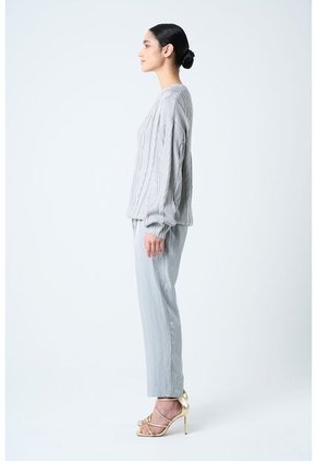 Sweater Tejido Layla Para Mujer Efecto Resinado Sweater Tejido Layla Para Mujer Efecto Resinado Gris M VÉLEZ