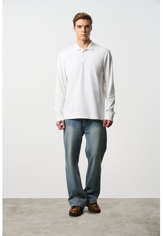Polo Manga Larga En Algodón Para Hombre Nápoles Polo Manga Larga En Algodón Para Hombre Nápoles Blanco M VÉLEZ Vélez