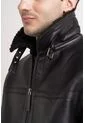 Chaqueta Atrani De Cuero Para Hombre Semi Ajustada Chaqueta Atrani De Cuero Para Hombre Semi Ajustada Negro XL VÉLEZ de Vélez