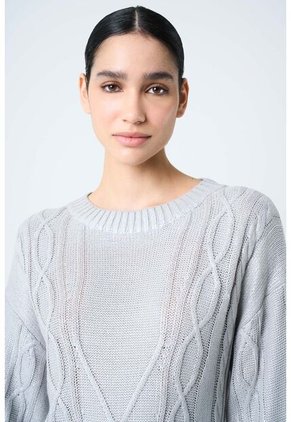 Sweater Tejido Layla Para Mujer Efecto Resinado Sweater Tejido Layla Para Mujer Efecto Resinado Gris M VÉLEZ