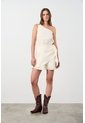 Vestido Corto De Lino Para Mujer Atacama Vestido Corto De Lino Para Mujer Atacama Crema 10 VÉLEZ de Vélez