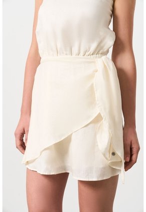 Vestido Corto De Lino Para Mujer Atacama Vestido Corto De Lino Para Mujer Atacama Crema 10 VÉLEZ