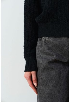 Polo Tejida Manga Larga Para Mujer Hazel Polo Tejida Manga Larga Para Mujer Hazel Negro M VÉLEZ