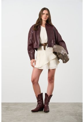 Vestido Corto De Lino Para Mujer Atacama Vestido Corto De Lino Para Mujer Atacama Crema 10 VÉLEZ