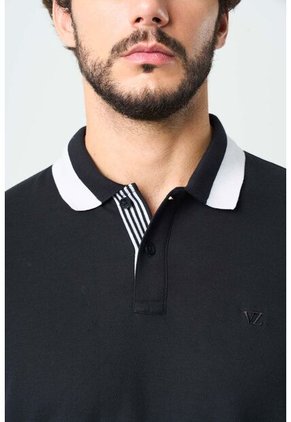 Polo Manga Corta En Algodón Para Hombre Oroa Polo Manga Corta En Algodón Para Hombre Oroa Negro S VÉLEZ