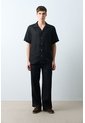 Camisa Manga Corta En Lino Para Hombre Málaga Camisa Manga Corta En Lino Para Hombre Málaga Negro XXL VÉLEZ de Vélez