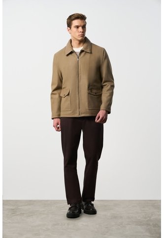 Chaqueta De Tela Y Cuero Para Hombre Oroa Chaqueta De Tela Y Cuero Para Hombre Oroa Tabaco XS VÉLEZ Vélez