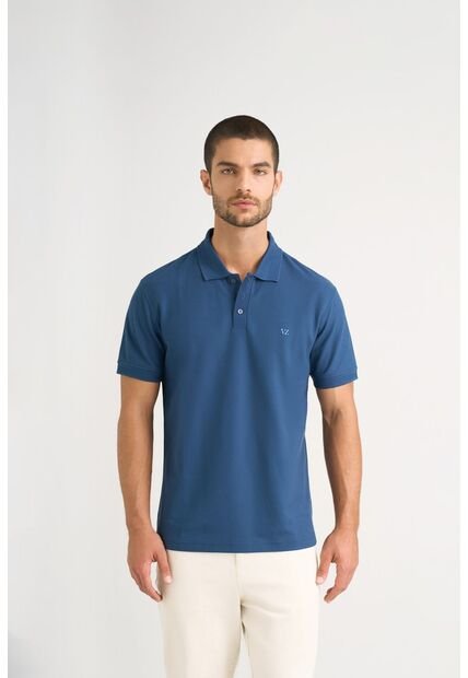 Polo Para Hombre Semi Fit Detalle Jacquard Polo Para Hombre Semi Fit Detalle Jacquard Azul Oscuro XXL VÉLEZ