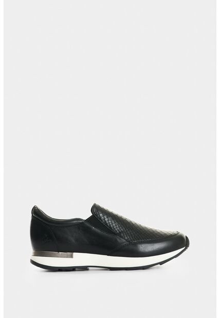 Mocasines De Cuero Grabado Para Mujer Zippa 2 Mocasines De Cuero Grabado Para Mujer Zippa 2 Negro 34 VÉLEZ