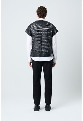 Camisilla Orion De Cuero Para Hombre Tejida Camisilla Orion De Cuero Para Hombre Tejida Negro L VÉLEZ