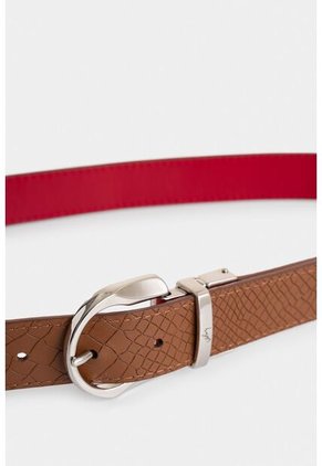 Cinturón Doble Faz Aki De Cuero Para Mujer Placa Serpiente Cinturón Doble Faz Aki De Cuero Para Mujer Placa Serpiente Miel XL VÉLEZ